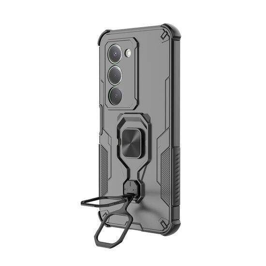 Xiaomi Redmi 15 5G Hoesje - MobyDefend Dubbelgelaagde Pantsercase Met Standaard - Roze