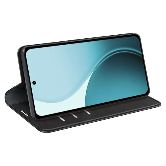 Oppo Reno14 Hoesje - MobyDefend Luxe Wallet Bookcase (Magnetische Sluiting) - Zwart
