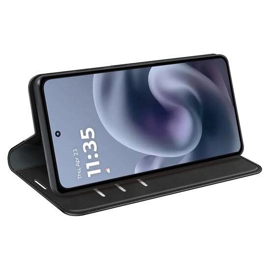 Motorola Moto G86 Power Hoesje - MobyDefend Luxe Wallet Bookcase (Magnetische Sluiting) - Zwart