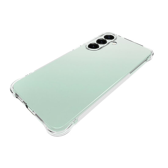 Samsung Galaxy S25 FE Hoesje - MobyDefend Transparante Shockproof TPU Backcover - Verstevigde Hoeken - Volledig Doorzichtig