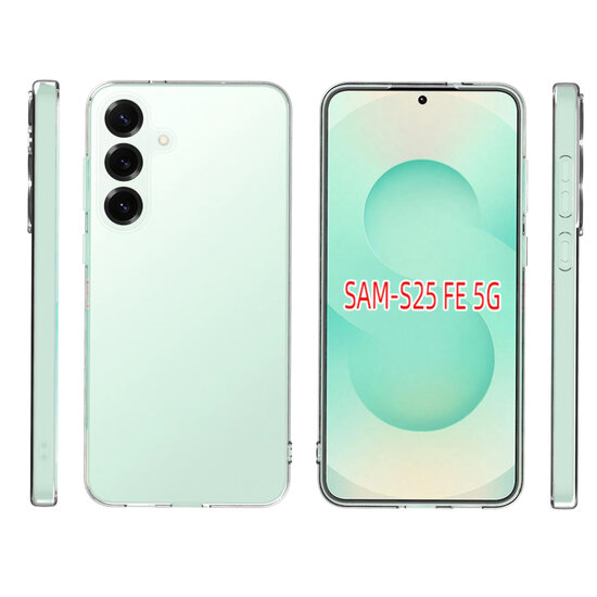 Samsung Galaxy S25 FE Hoesje - MobyDefend Transparante TPU Backcover - Volledig Doorzichtig
