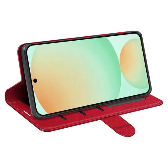 Samsung Galaxy S25 FE Hoesje - MobyDefend Wallet Book Case (Sluiting Achterkant) - Rood