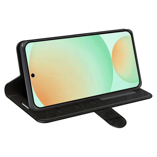 Samsung Galaxy S25 FE Hoesje - MobyDefend Wallet Book Case (Sluiting Achterkant) - Zwart