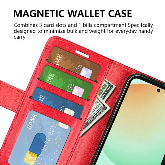 Samsung Galaxy S25 FE Hoesje - MobyDefend Wallet Book Case (Sluiting Achterkant) - Bruin