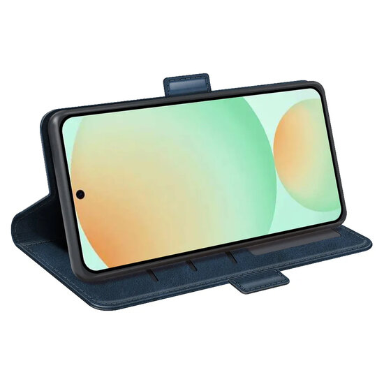 Samsung Galaxy S25 FE Hoesje - MobyDefend Luxe Wallet Book Case (Sluiting Zijkant) - Blauw