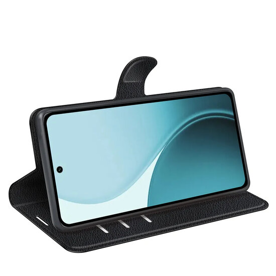 Oppo Reno14 Hoesje - MobyDefend Kunstleren Wallet Book Case (Sluiting Voorkant) - Zwart