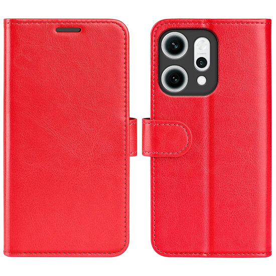 Oppo Reno14 Hoesje - MobyDefend Wallet Book Case (Sluiting Achterkant) - Rood