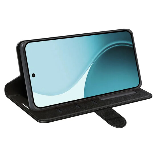 Oppo Reno14 Hoesje - MobyDefend Wallet Book Case (Sluiting Achterkant) - Zwart