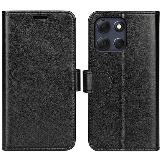 Motorola Moto G86 Power Hoesje - MobyDefend Wallet Book Case (Sluiting Achterkant) - Zwart