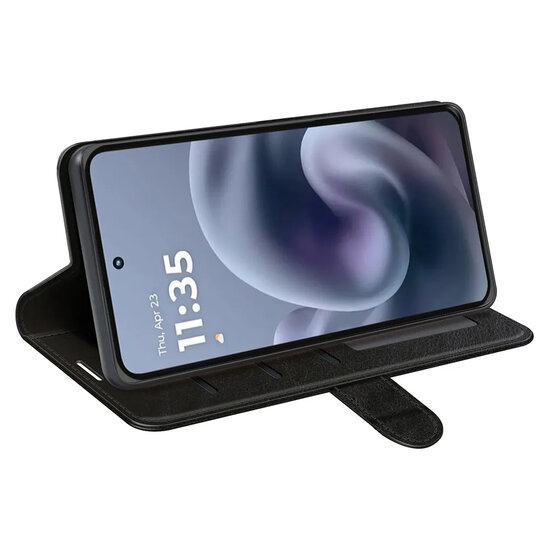 Motorola Moto G86 Power Hoesje - MobyDefend Wallet Book Case (Sluiting Achterkant) - Zwart