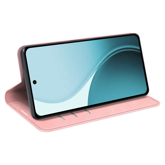 Oppo Reno14 F / Oppo Reno14 FS Hoesje - MobyDefend Luxe Wallet Bookcase (Magnetische Sluiting) - Roze