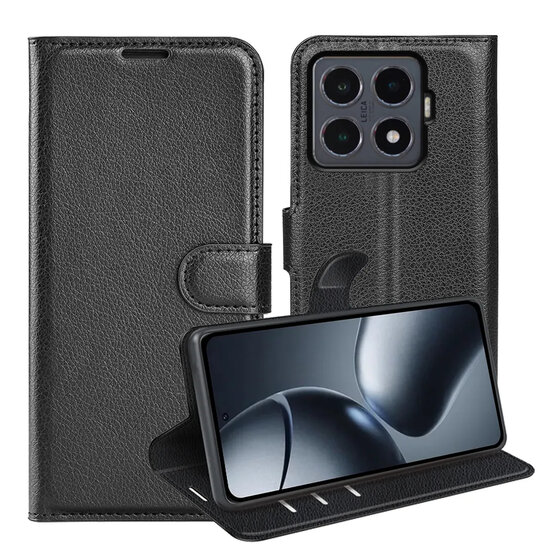 Xiaomi 15T Pro Hoesje - MobyDefend Kunstleren Wallet Book Case (Sluiting Voorkant) - Zwart