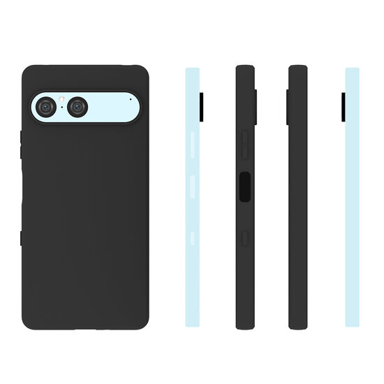 Sony Xperia 10 VII Hoesje - MobyDefend TPU Backcover - Mat Zwart