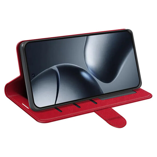 Xiaomi 15T Pro Hoesje - MobyDefend Wallet Book Case (Sluiting Achterkant) - Rood