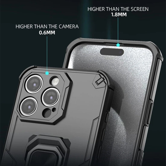 Motorola Edge 50 Neo / Motorola Edge 60 Neo Hoesje - MobyDefend Dubbelgelaagde Pantsercase Met Standaard - Turquoise