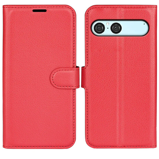 Sony Xperia 10 VII Hoesje - MobyDefend Kunstleren Wallet Book Case (Sluiting Voorkant) - Rood