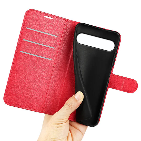 Sony Xperia 10 VII Hoesje - MobyDefend Kunstleren Wallet Book Case (Sluiting Voorkant) - Rood