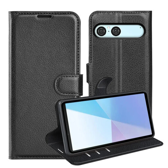 Sony Xperia 10 VII Hoesje - MobyDefend Kunstleren Wallet Book Case (Sluiting Voorkant) - Zwart