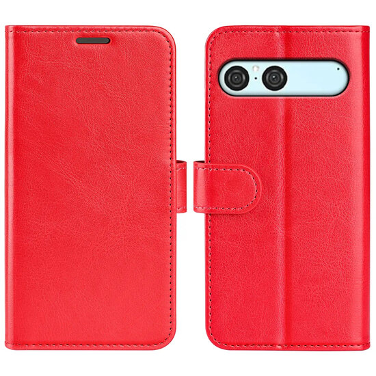 Sony Xperia 10 VII Hoesje - MobyDefend Wallet Book Case (Sluiting Achterkant) - Rood