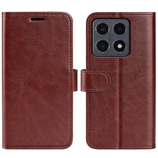 Xiaomi 15T Hoesje - MobyDefend Wallet Book Case (Sluiting Achterkant) - Bruin