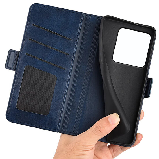 Xiaomi 15T Hoesje - MobyDefend Luxe Wallet Book Case (Sluiting Zijkant) - Blauw