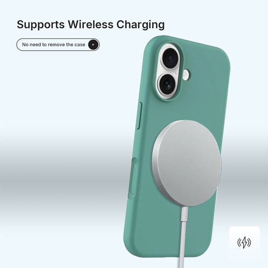 iPhone 17 Hoesje - MobyDefend Matte Siliconen Backcover - Groen