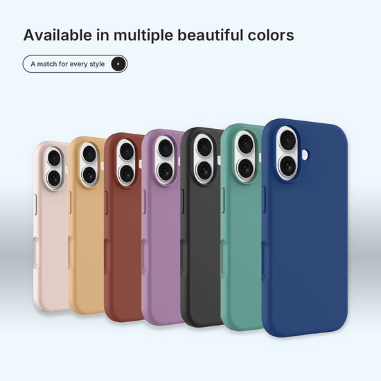 iPhone 17 Hoesje - MobyDefend Matte Siliconen Backcover - Paars