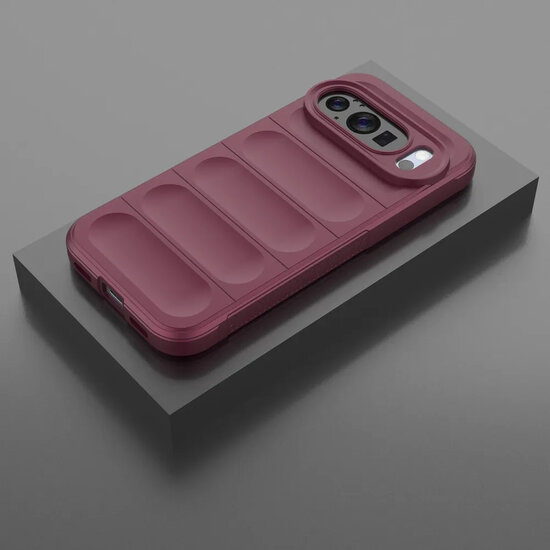 Google Pixel 10 / Google Pixel 10 Pro Hoesje - MobyDefend TPU Gripcase - Donkerpaars