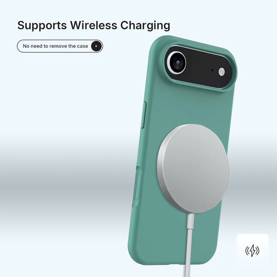 iPhone Air Hoesje - MobyDefend Matte Siliconen Backcover - Groen