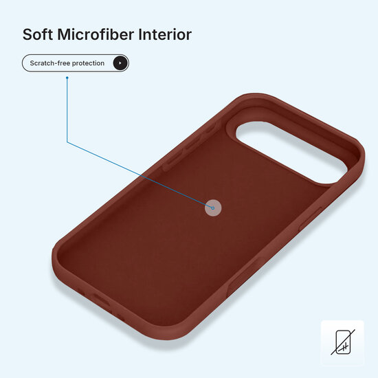 iPhone Air Hoesje - MobyDefend Matte Siliconen Backcover - Terracotta