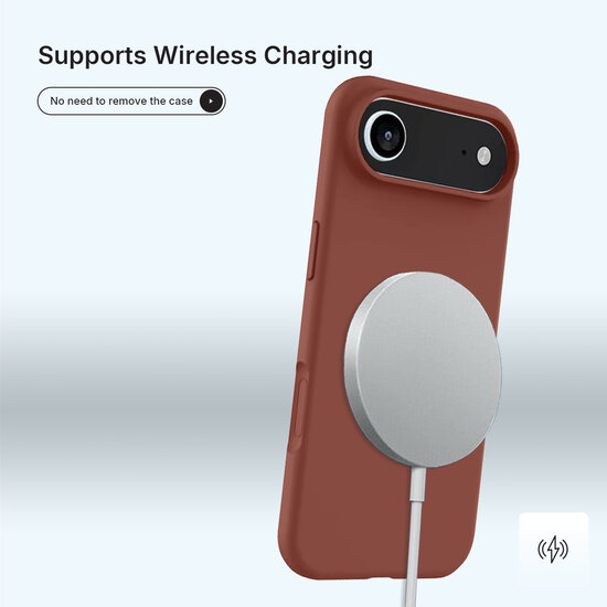 iPhone Air Hoesje - MobyDefend Matte Siliconen Backcover - Terracotta