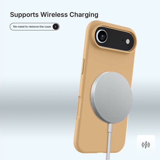 iPhone Air Hoesje - MobyDefend Matte Siliconen Backcover - Licht Oker