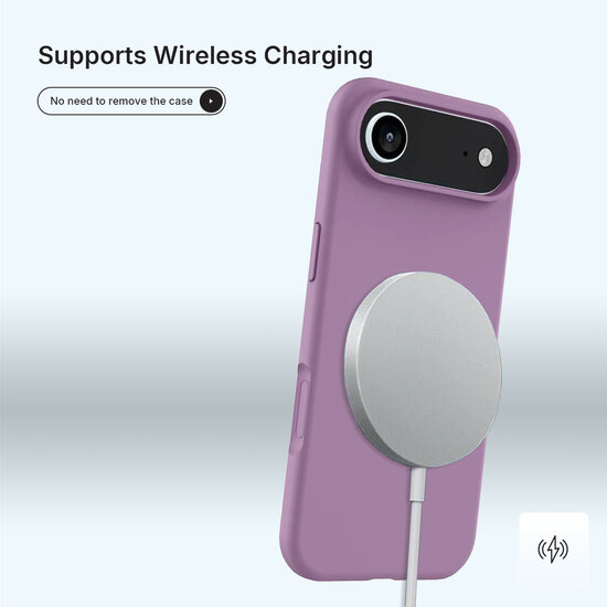 iPhone Air Hoesje - MobyDefend Matte Siliconen Backcover - Paars