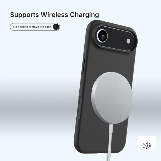 iPhone Air Hoesje - MobyDefend Matte Siliconen Backcover - Zwart