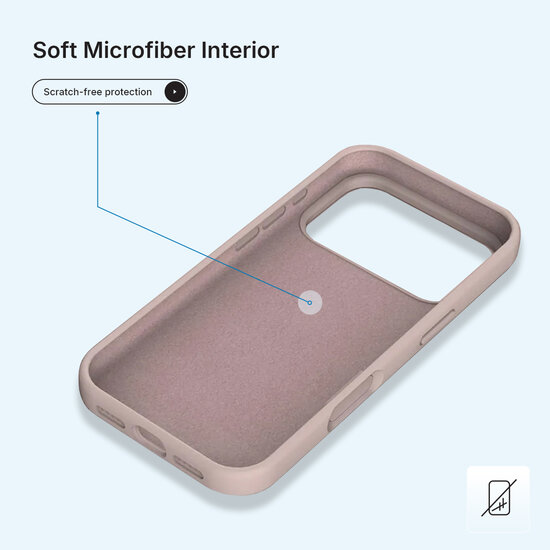 iPhone 17 Pro Hoesje - MobyDefend Matte Siliconen Backcover - Roze