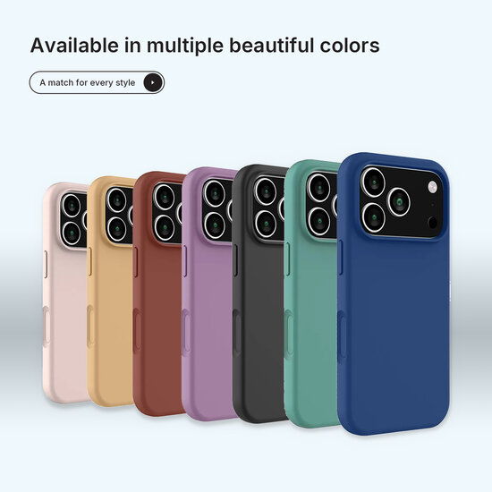 iPhone 17 Pro Max Hoesje - MobyDefend Matte Siliconen Backcover - Terracotta