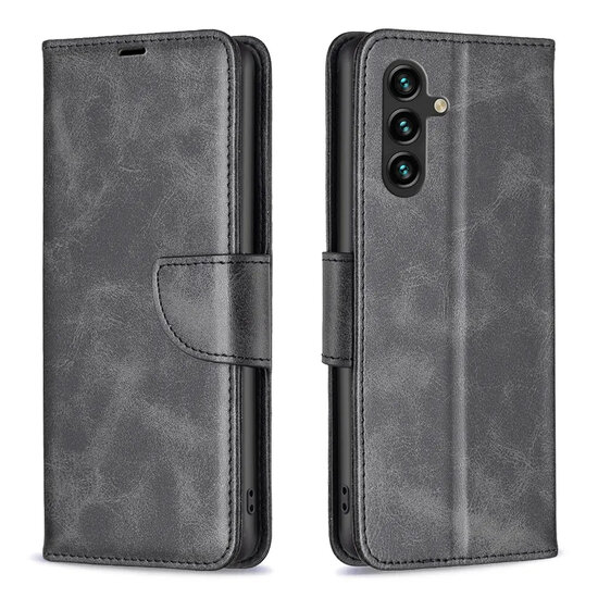 Samsung Galaxy S25 FE Hoesje - MobyDefend Wallet Book Case Met Koord - Zwart