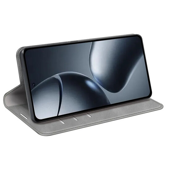 Xiaomi 15T Pro Hoesje - MobyDefend Luxe Wallet Bookcase (Magnetische Sluiting) - Grijs