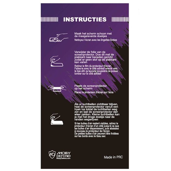 MobyDefend Motorola Edge 60 Neo Screenprotector - HD Privacy Glass Screensaver