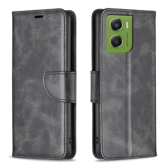 Motorola Moto G06 / Motorola Moto G06 Power Hoesje - MobyDefend Wallet Book Case Met Koord - Zwart