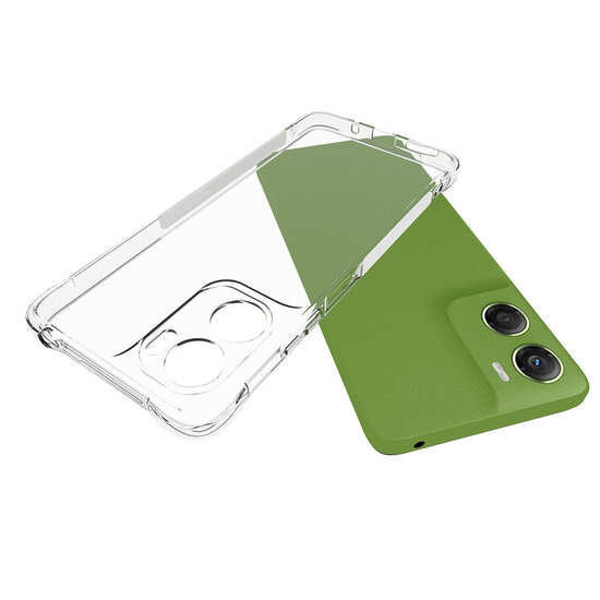 Motorola Moto G06 / Motorola Moto G06 Power Hoesje - MobyDefend Transparante Shockproof TPU Backcover - Verstevigde Hoeken - Volledig Doorzichtig