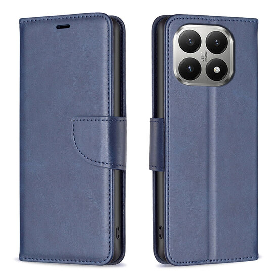 Xiaomi 15T Hoesje - MobyDefend Wallet Book Case Met Koord - Blauw