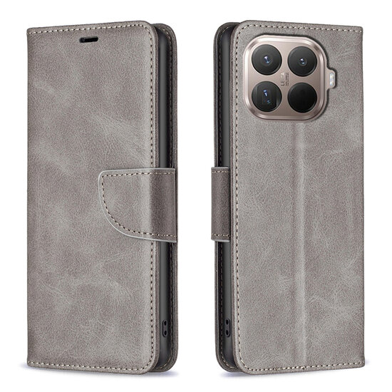 Xiaomi 15T Pro Hoesje - MobyDefend Wallet Book Case Met Koord - Grijs