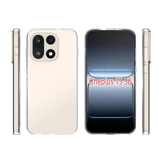 OnePlus 15 Hoesje - MobyDefend Transparante TPU Backcover - Volledig Doorzichtig