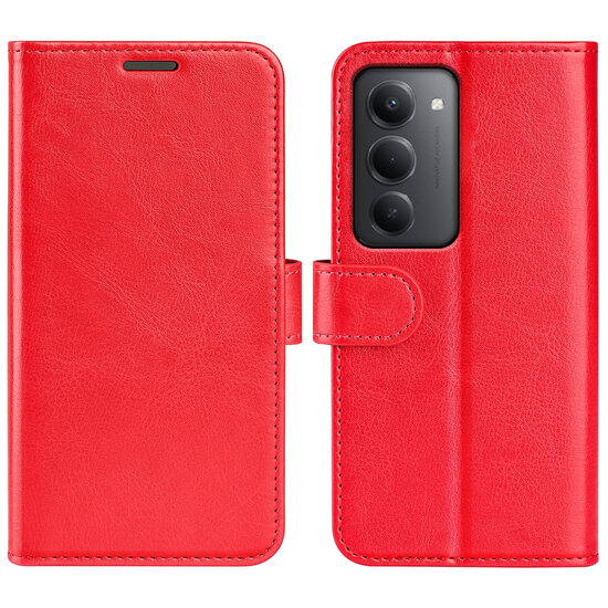 Xiaomi Redmi 15 5G Hoesje - MobyDefend Wallet Book Case (Sluiting Achterkant) - Rood