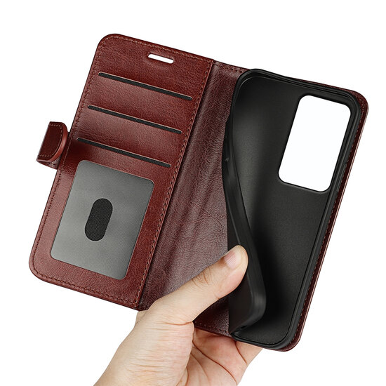 Xiaomi Redmi 15 5G Hoesje - MobyDefend Wallet Book Case (Sluiting Achterkant) - Bruin