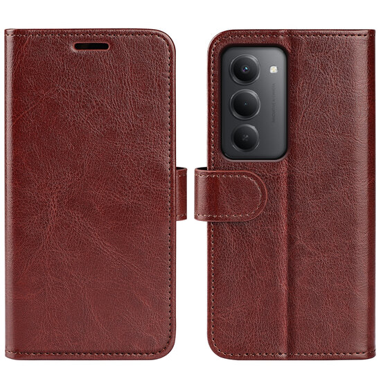 Xiaomi Redmi 15 5G Hoesje - MobyDefend Wallet Book Case (Sluiting Achterkant) - Bruin