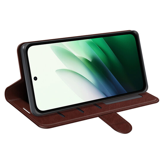 Xiaomi Redmi 15 5G Hoesje - MobyDefend Wallet Book Case (Sluiting Achterkant) - Bruin