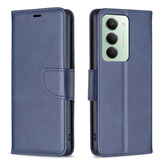 Xiaomi Redmi 15 5G Hoesje - MobyDefend Wallet Book Case Met Koord - Blauw