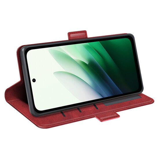 Xiaomi Redmi 15 5G Hoesje - MobyDefend Luxe Wallet Book Case (Sluiting Zijkant) - Rood